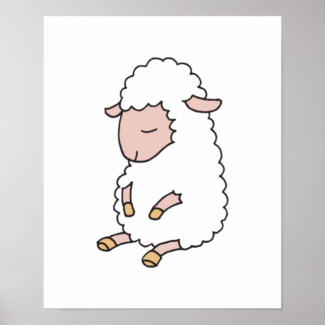 cute baby lamb poster (Vorne)