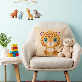 Cute Baby Leopard Safari Animal Kids Kissen