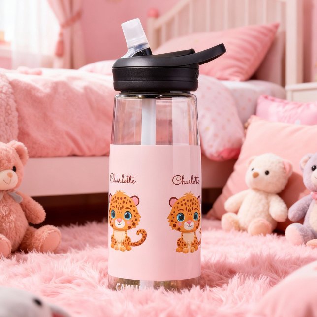 Cute Baby Leopard Safari Animal Kids Trinkflasche (Von Creator hochgeladen)