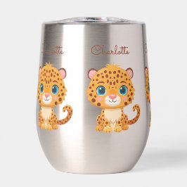 Cute Baby Leopard Safari Animal Kids Water Tumbler