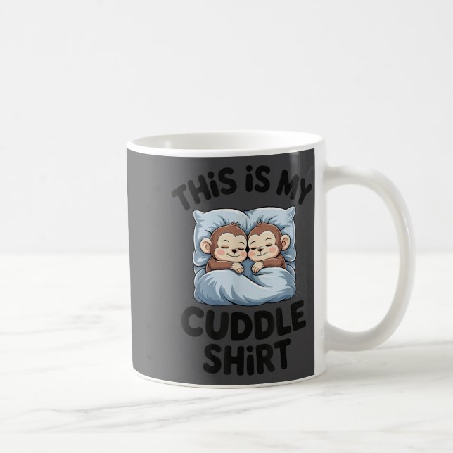 Cute Baby Monkey Lovers This Is My Cuddle  Kaffeetasse (Rechts)