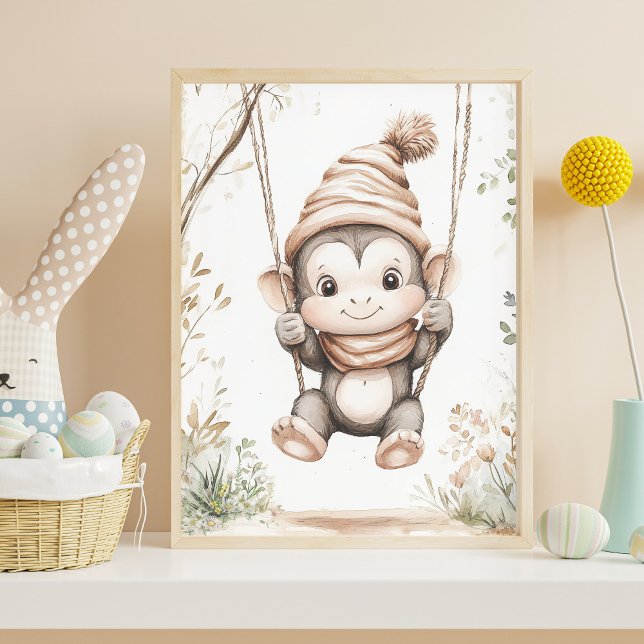 Cute Baby Monkey Poster (Von Creator hochgeladen)