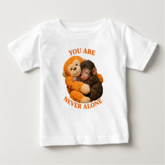 Cute Baby Monkey Punch with plush monkey -  T-shirt