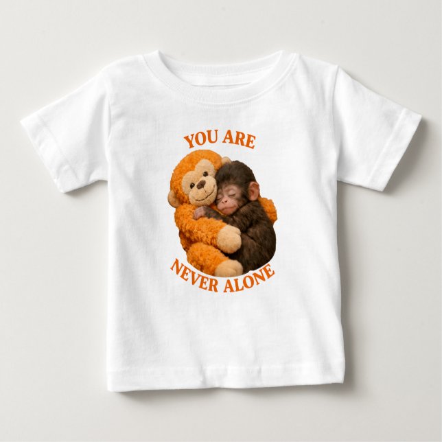 Cute Baby Monkey Punch with plush monkey -  T-shirt (Vorderseite)