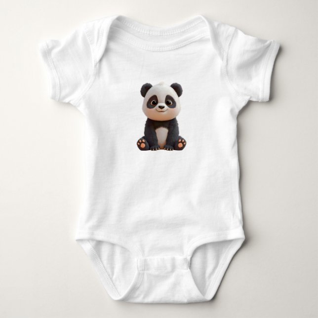 Cute Baby Panda Bodysuit Baby Strampler (Vorderseite)