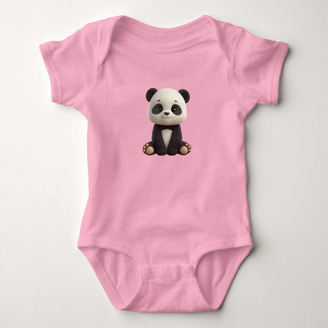 Cute Baby Panda Bodysuit Baby Strampler (Vorderseite)