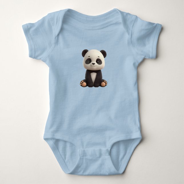 Cute Baby Panda Bodysuit Strampler (Vorderseite)
