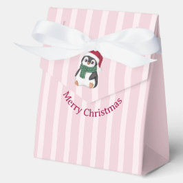 Cute Baby Penguin Wearing Santa Hat Christmas Geschenkschachtel