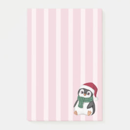 Cute Baby Penguin Wearing Santa Hat Christmas Post-it Klebezettel