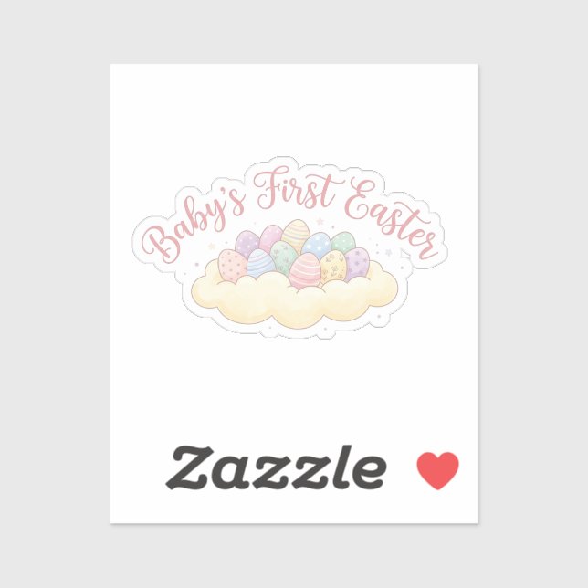 Cute Baby’s First Easter Milestone Pastel Eggs  Aufkleber (Blatt)