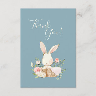 Cute Baby shower de lapin rose bleu Merci