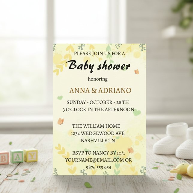 Cute Baby Shower Invitation – Gender Neutral” (Créateur téléchargé)