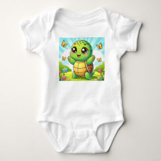Cute Baby Turtle Bodysuit – Kawaii Animal Infant O Strampler
