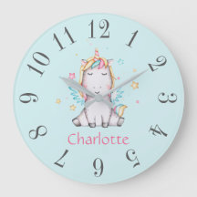 Cute Baby Unicorn Soft Teal Personalized