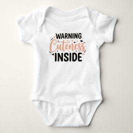 Cute Baby Warning Humor Strampler