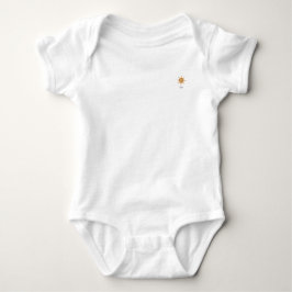 Cute Baby Yellow Sun Sweet Sunshine White Romper Baby Strampler