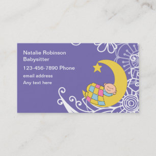 Cute Babysitter Thème Carte de visite Design
