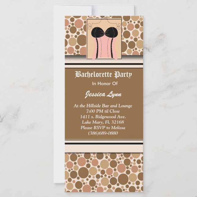 CUTE Bachelorette Invitations concepteurs (Devant)