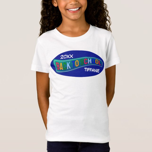 Cute Back to School Personalized T-Shirt (Vorderseite)