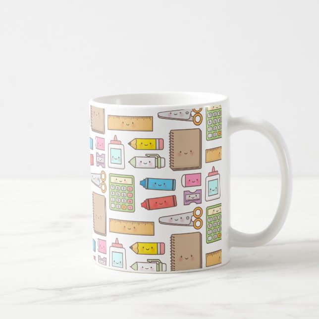 Cute Back to School Supplies Motif Girls Mug (Droite)