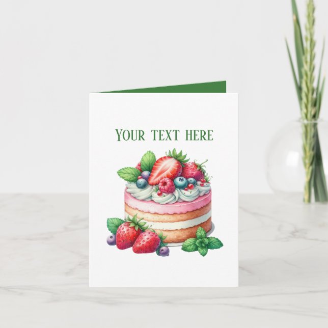 Cute Bakery cake lovers customizable Karte (Vorderseite)