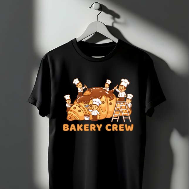 Cute Bakery Crew Cartoon Chefs Baking Team Gift T-Shirt (Von Creator hochgeladen)