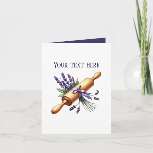 Cute bakery rolling pin customizable karte (Vorderseite)