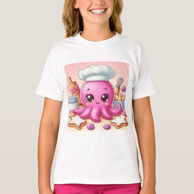 Cute baking octopus shirt (Vorderseite)