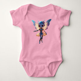 Cute Ballerina Dancing Robot Pixie Baby Strampler