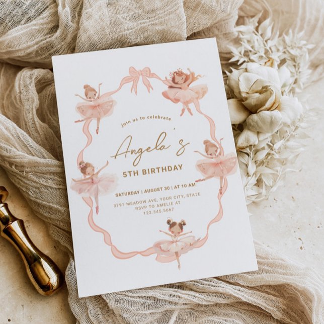 Cute Ballerinas Invitation Anniversaire (Créateur téléchargé)