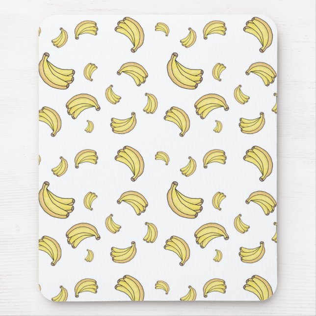 Cute Banana Pattern | Hand Drawn Banana Aesthetic  Mousepad (Vorne)