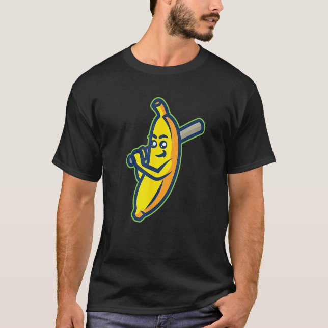 Cute Bananas Holding Baseball Bat For Baseball T-Shirt (Vorderseite)