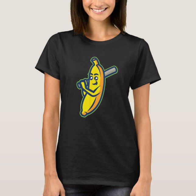 Cute Bananas Holding Baseball Bat For Baseball T-Shirt (Vorderseite)