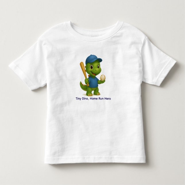 Cute Baseball Dino Shirt for Kids (Vorderseite)