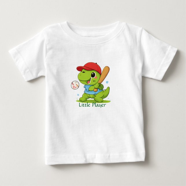 Cute Baseball Dinosaur T-Rex Sports T-Shirt (Devant)