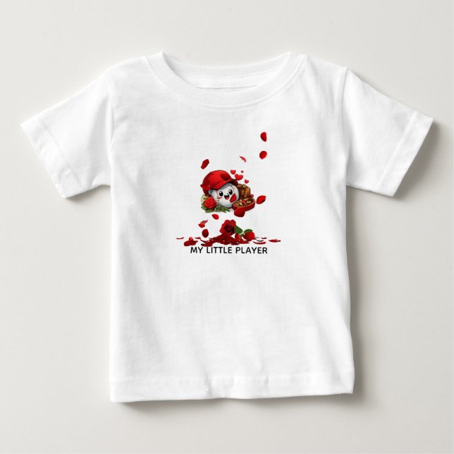 Cute Baseball Love Design Baby T-shirt (Vorderseite)