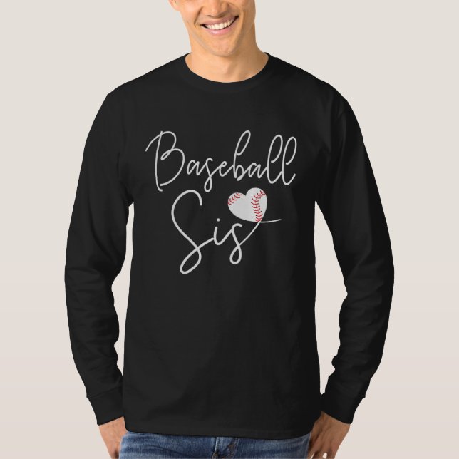 Cute Baseball Sister T-Shirt (Vorderseite)