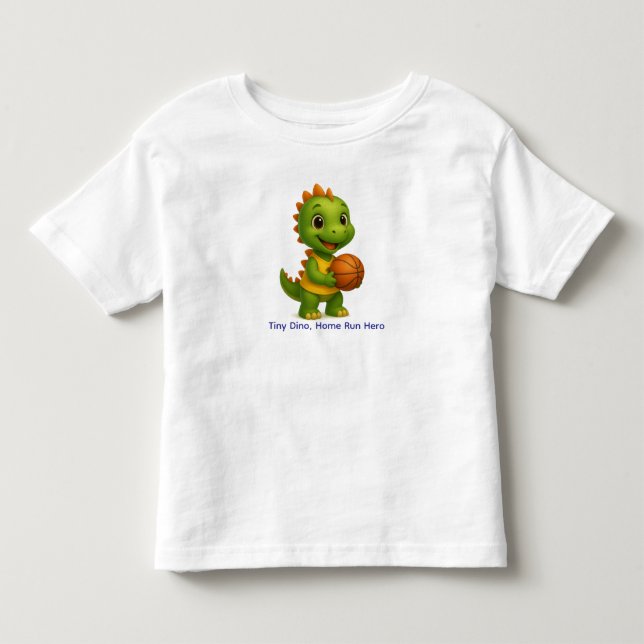 Cute Basketball Dino Shirt for Kids (Vorderseite)