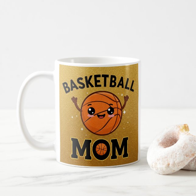 Cute Basketball Maman Mug classique (Avec donut)
