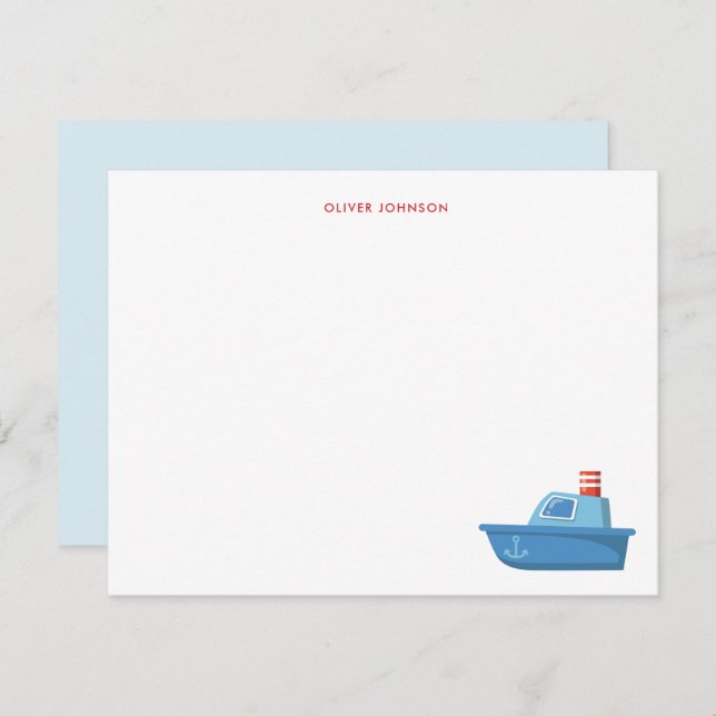 Cute bateau Enfants merci (Devant / Derrière)