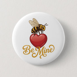 Cute Be Mine Honeycomb  Button