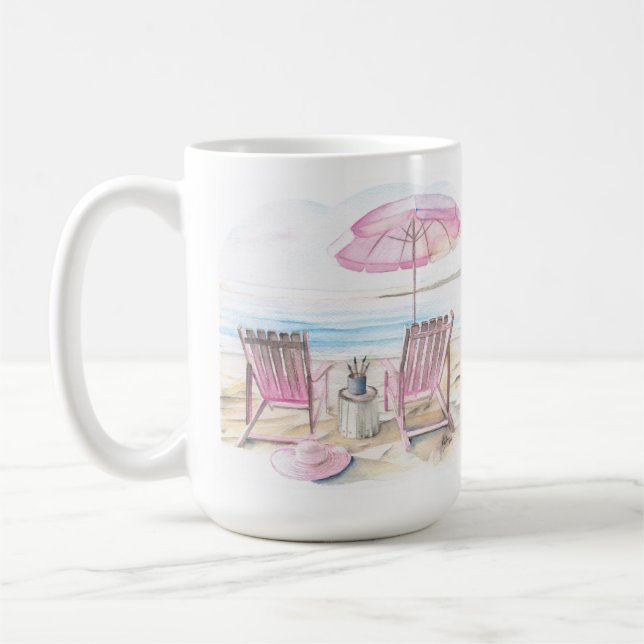 Cute Beach Art Café Mugs (Gauche)