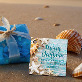 Cute Beach Company Christmas Seashell Custom Party Geschenkanhänger
