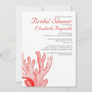 Cute Beach Destination Bridal Shower Invitations Einladung