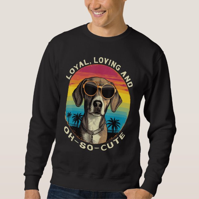 Cute Beagle Breed Loyal Loving Dog Sweatshirt (Vorderseite)