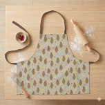 Cute Bear and Ice Cream Pattern  Schürze<br><div class="desc">Elevate your baking experience with this whimsical woodland animal apron. The design features a charming hand-drawn repeat pattern of brown bears, ice cream cones, and colorful party bunting on a neutral tan background. This playful accessory makes a perfect gift for hobby bakers or a delightful addition to a summer birthday...</div>