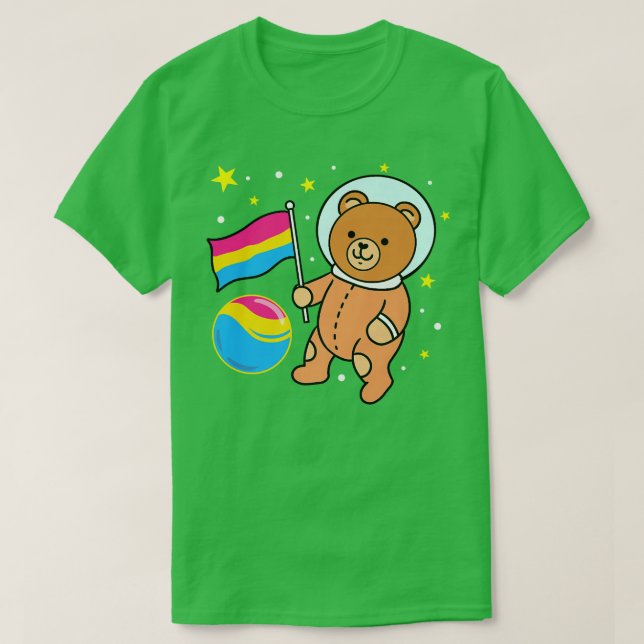 Cute Bear Astronaut Pan Pride Premium538  T-Shirt (Design vorne)