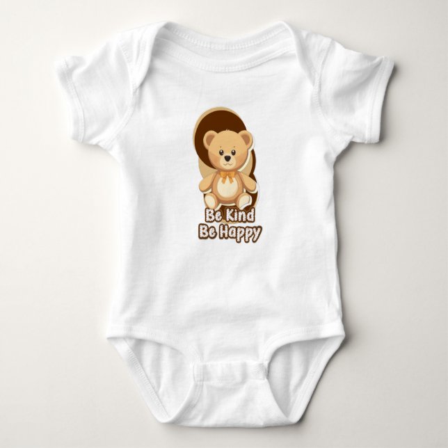 Cute Bear Baby Bodysuit Strampler (Vorderseite)