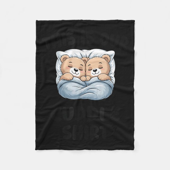 Cute Bear Couple This Is Our Cuddle  Fleecedecke (Vorderseite)