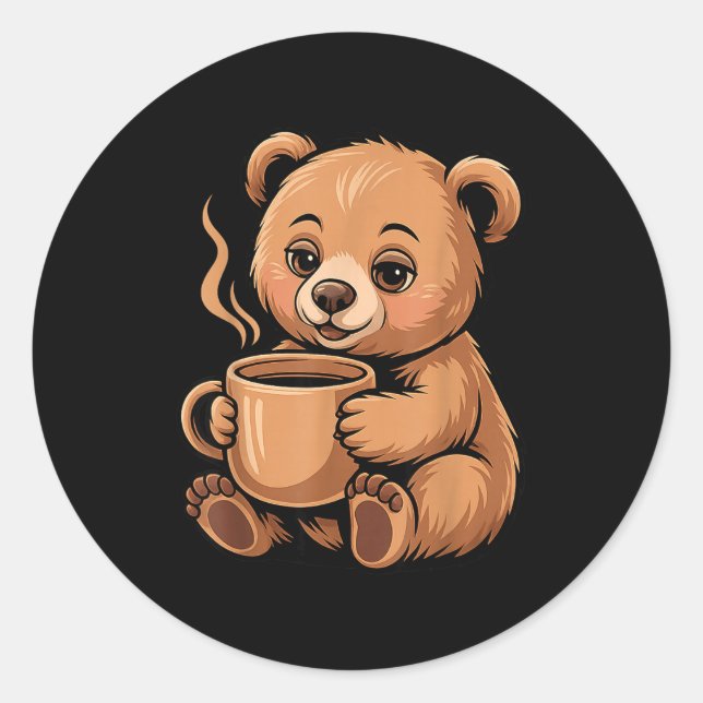 Cute Bear Design For Bear Lover And Bear  Runder Aufkleber (Vorderseite)